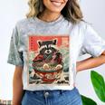 Raccoon Ramen Anime T-Shirt - Unisex Comfort | Japanese Style Smoke