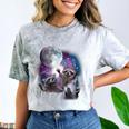 Raccoons Howling at Moon Unisex Comfort Blast T-Shirt Smoke