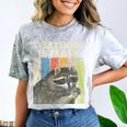 Retro Raccoon Lover T-Shirt | Camping Vibes Comfort Smoke