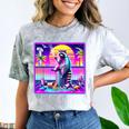 Retro Vaporwave Raccoon Comfort Blast T-Shirt | Synthwave Style Smoke