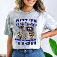 Rizz Em Autistic Raccoon Tism Meme T-Shirt | Comfort Color-Blast Smoke