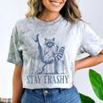 Stay Trashy Raccoon Comfort T-Shirt - Feminine Halloween Fun Smoke