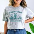 Support Local Wildlife Unisex T-Shirt - Vintage Raccoon & Skunk Design Smoke