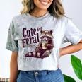 Vintage Raccoon Coffee T-Shirt - Cute Yet Feral Unisex Tee Smoke