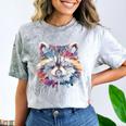 Watercolor Raccoon T-Shirt - Small Polyester Comfort for Kids Smoke