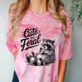 Cute Feral Panda Raccoon T-Shirt | Comfort Color Blast Tee Clay