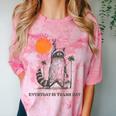 Retro 90s Raccoon Trash Panda Color Blast T-Shirt | Fun Everyday Tee Clay