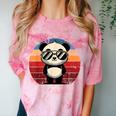 Retro Panda Sunglasses T-Shirt - BBQ Pool Party Vibe Clay