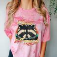 Retro Raccoon 'Live Fast Eat Trash' Comfort Color T-Shirt Clay