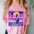 Retro Vaporwave Raccoon Comfort Blast T-Shirt | Synthwave Style Clay