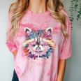 Watercolor Raccoon T-Shirt - Small Polyester Comfort for Kids Clay