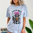 Cute But Feral Colorful Racoon With Sunglasses Racoon Small Comfort Color Blast T-Shirt Ocean