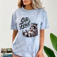 Cute Feral Panda Raccoon T-Shirt | Comfort Color Blast Tee Ocean