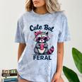Cute Summer Raccoon Women's T-Shirt | Funny Comfort Color Blast Ocean