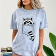 Raccoon Trash Panda Casual T-Shirt - Small Comfort Color Blast Ocean