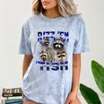 Rizz Em Autistic Raccoon Tism Meme T-Shirt | Comfort Color-Blast Ocean