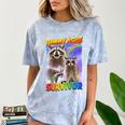 Tummy Ache Survivor Raccoon | Small Comfort Color Blast Tee Ocean
