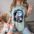 Animal Meme Comfort Tee - Opossum, Raccoon & Skunk Trio Howling Moon Fern