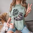 Cute Feral Panda Raccoon T-Shirt | Comfort Color Blast Tee Fern
