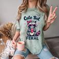 Cute Summer Raccoon Women's T-Shirt | Funny Comfort Color Blast Fern