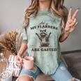 All Of My Flabbers Are Gasted Raccoon Comfort Color Blast T-Shirt Fern