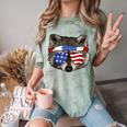 Patriotic Raccoon July 4th T-Shirt - Unisex Comfort Color Fern
