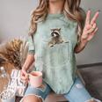 Pocket Raccoon T-Shirt - Casual Comfort for Raccoon Lovers Fern