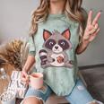 Raccoon Cookie Comfort T-Shirt - Adults Small | Fun Graphic Tee Fern
