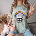 Raccoon LGBTQ Pride Comfort Color Blast T-Shirt - Celebrate Diversity Fern