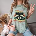Retro Raccoon 'Live Fast Eat Trash' Comfort Color T-Shirt Fern