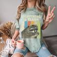Retro Raccoon Lover T-Shirt | Camping Vibes Comfort Fern