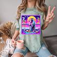 Vaporwave Raccoon Retrowave Synthwave Raccoon Meme Comfort Color Blast T-Shirt Fern