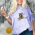 Pocket Raccoon T-Shirt - Casual Comfort for Raccoon Lovers Amethyst