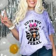 Raccoon Graphic Unisex T-Shirt - Fun Color Blast - Small Size Amethyst
