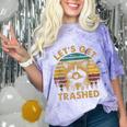 Raccoon Lovers 'Let's Get Trashed' Colorful Unisex T-Shirt Amethyst
