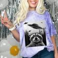 Raccoon UFO Comfort Color Blast Unisex T-Shirt | Fun Alien Vibes Amethyst