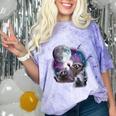 Raccoons Howling at Moon Unisex Comfort Blast T-Shirt Amethyst