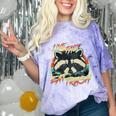 Retro Raccoon 'Live Fast Eat Trash' Comfort Color T-Shirt Amethyst