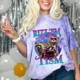 Rizz Em With The Tism Retro Raccoon Meme Comfort Color Blast T-Shirt Amethyst