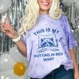 This Is My Rotting In Bed Shirt Raccoon Meme Sarcastic Comfort Color Blast T-Shirt Amethyst