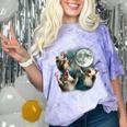Three Possum Moon Unisex T-Shirt - Humorous Comfort Blast Design Amethyst