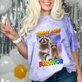 Tummy Ache Survivor Raccoon | Small Comfort Color Blast Tee Amethyst