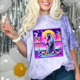 Vaporwave Raccoon Retrowave Synthwave Raccoon Meme Comfort Color Blast T-Shirt Amethyst