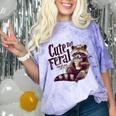 Vintage Raccoon Coffee T-Shirt - Cute Yet Feral Unisex Tee Amethyst