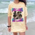 Even Baddies Get Saddies Raccoon Oddly Specific Meme Comfort Color Blast T-Shirt Citrine