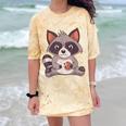 Raccoon Cookie Comfort T-Shirt - Adults Small | Fun Graphic Tee Citrine
