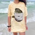 Raccoon Lover Comfort T-Shirt - Colorful Animal Pocket Print Citrine