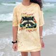 Retro Raccoon 'Live Fast Eat Trash' Comfort Color T-Shirt Citrine