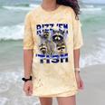 Rizz Em Autistic Raccoon Tism Meme T-Shirt | Comfort Color-Blast Citrine