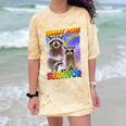 Tummy Ache Survivor Raccoon | Small Comfort Color Blast Tee Citrine